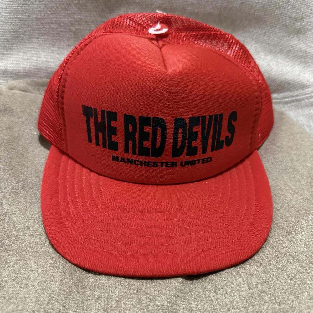 Vintage Manchester United Mesh Snapback Hat Men’s